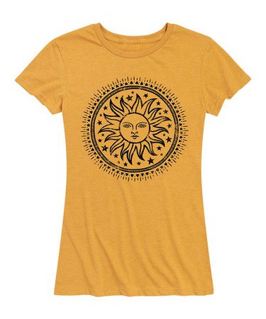 Instant Message Womens Heather Golden Meadow The Sun Tarot Relaxed-Fit Tee - Women & Plus | Best Price and Reviews | Zulily