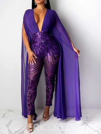 Party/Cocktail Patchwork Full Length High Waist Women's Jumpsuit - Google Search