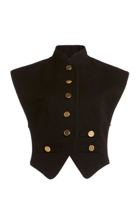 Button-Embellished Cotton Vest By George Keburia | Moda Operandi