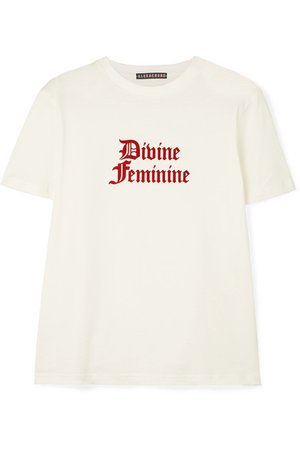 ALEXACHUNG | International Women's Day T-Shirt aus beflocktem Baumwoll-Jersey | NET-A-PORTER.COM