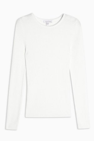 PETITE Ivory Knitted Crew Neck Jumper | Topshop