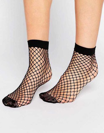 asos black fishnet socks sock
