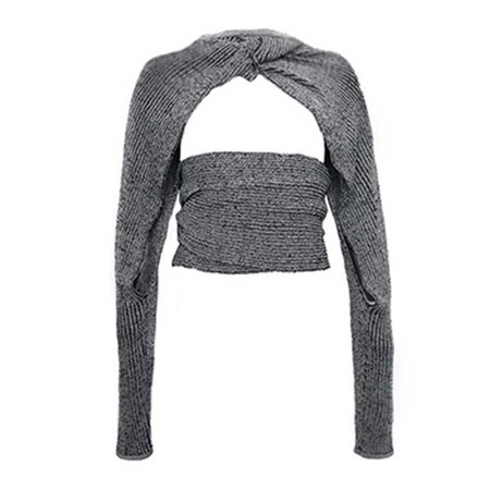 JESSICABUURMAN – HONOA Wrap Long Sleeves Sweater | Statement Top | JessicaBuurman