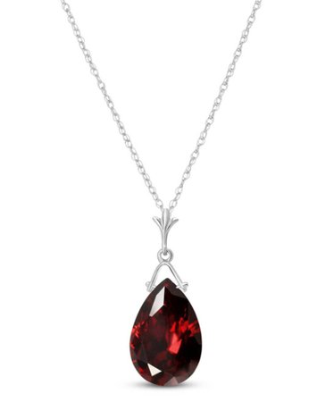 red tear drop necklace
