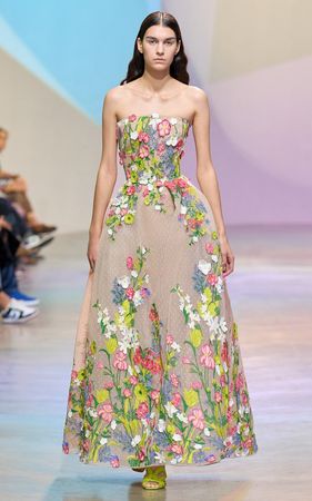 Floral Appliquéd Maxi Dress By Elie Saab | Moda Operandi
