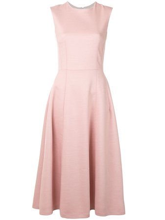 Shop pink Adam Lippes Fit and Flare dress with Express Delivery - Farfetch