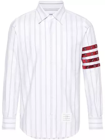 Thom Browne 4-Bar Striped Shirt - Farfetch