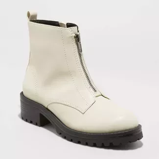White Combat Boots : Target