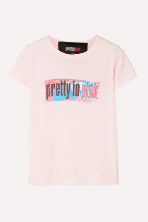 The THE Pretty In Pink Printed Cotton-jersey T-shirt - Pastel pink