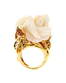 Dior Rose Pre Catelan Coral Gold Ring | Opulent Jewelers