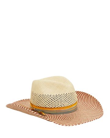 Freya Mesquite Straw Panama Hat in beige | INTERMIX®