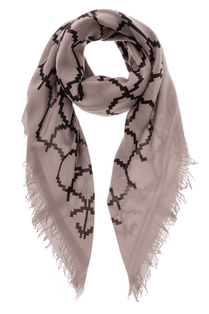 LEIGH & LUCA ROME Taupe Black Wool Woman Scarf – PRET-A-BEAUTE.COM