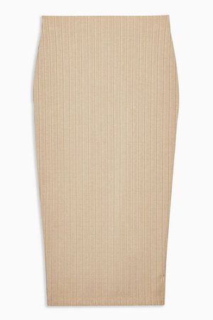 PETITE Stone Ribbed Skirt | Topshop