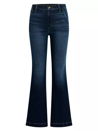 Shop Joe's Jeans The Molly Petite Denim Wide-Leg Trousers | Saks Fifth Avenue