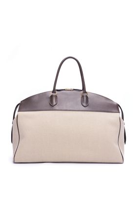 George Leather-Trimmed Cotton Tote Bag By The Row | Moda Operandi