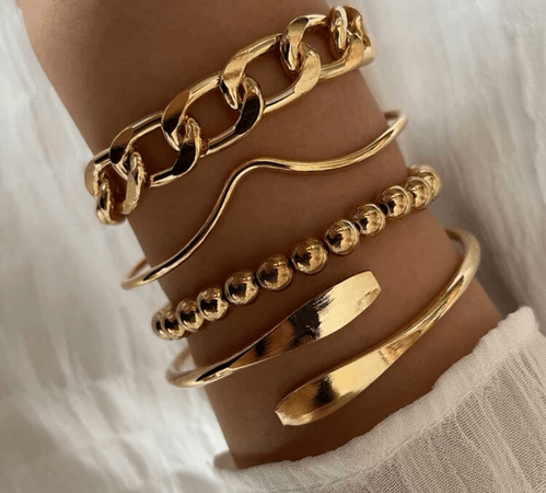 gold bracelet set