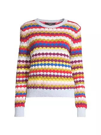 Shop Weekend Max Mara Albero Scallop Stripe Sweater | Saks Fifth Avenue