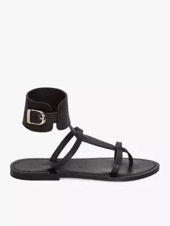 black leather Caravelle sandals K.JACQUES | agnès b.