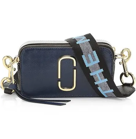 navy blue snapshot bag