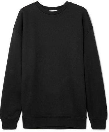 Ninety Percent - Linda Oversized Organic Cotton-jersey Sweatshirt - Black