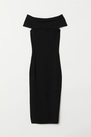 Off-the-shoulder Dress - Black - Ladies | H&M CA