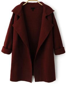 Burgundy coat from shein