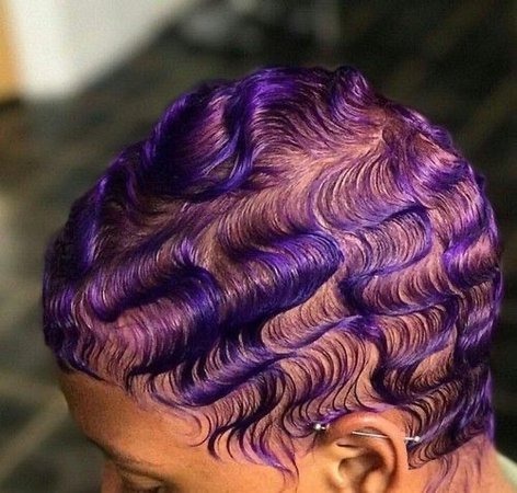 purple finger waves