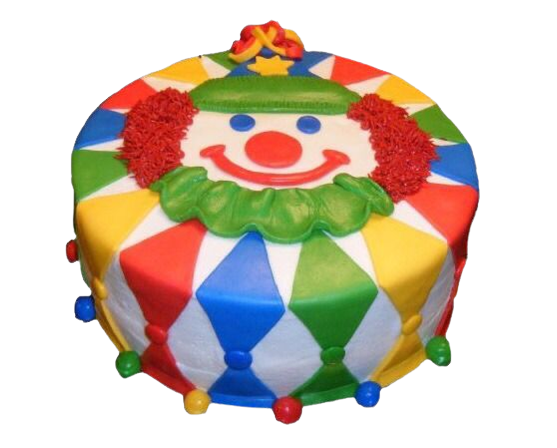clown birthday cake