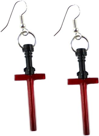 Amazon.com: LEGO Lightsaber Earrings Star Wars Fun Jewelry (Kylo Ren) : Clothing, Shoes & Jewelry