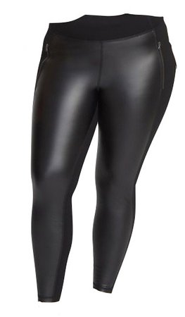 old navy leather front leggings