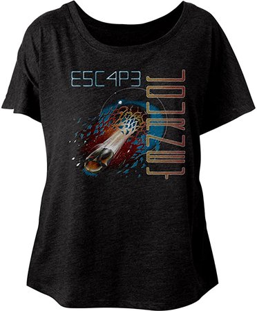 Amazon.com: Journey Rock Band Music Group ESC4P3 Ladies Dolman Slouchy T-Shirt Tee Black: Clothing