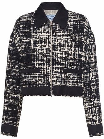 Prada Cropped Tweed Jacket - Farfetch