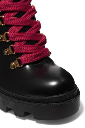 Gucci | Faux pearl-embellished leather ankle boots | NET-A-PORTER.COM