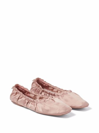 Shop Jimmy Choo Bardo satin slippers with Express Delivery - FARFETCH
