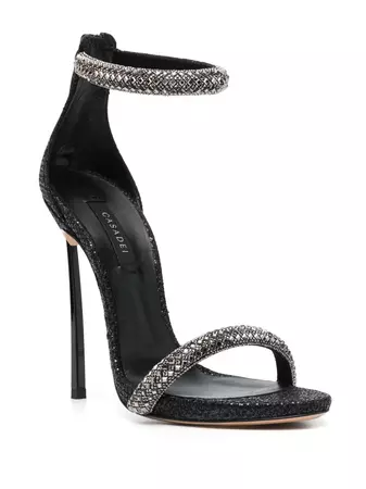 Casadei 120mm crystal-embellished high-heeled Sandals - Farfetch