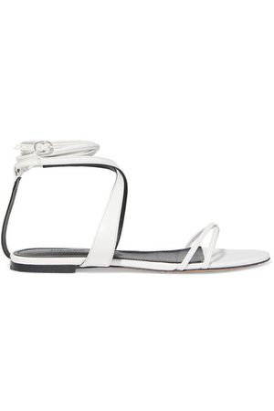 Isabel Marant | Afby glossed-leather sandals | NET-A-PORTER.COM