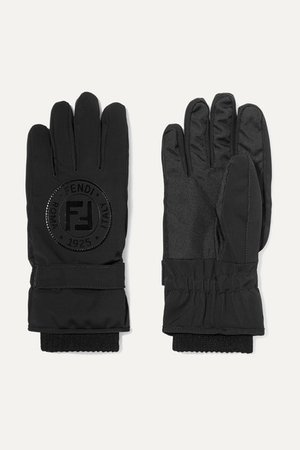 FENDI Appliquéd stretch-jersey ski gloves