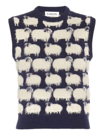 lanvin sheep sweater vest