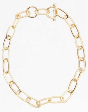 French connection chunky chain choker gold