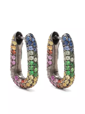 Selim Mouzannar Link Rainbow Sapphire Earrings - Farfetch