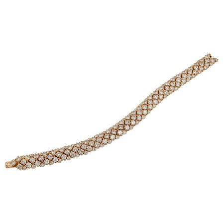Van Cleef and Arpels Diamond Gold Bracelet For Sale at 1stDibs