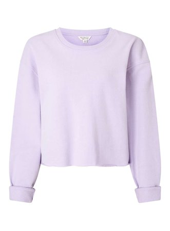 lilac cropped sweatshirt