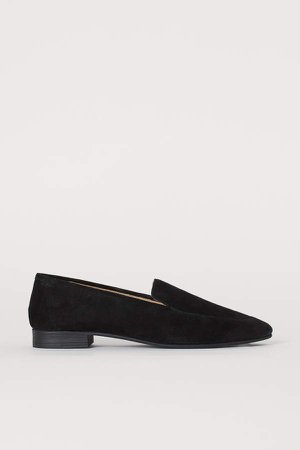 Suede Loafers - Black