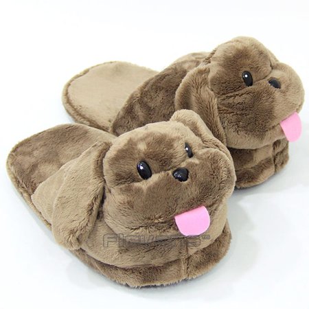 Yuri!!! on Ice – Makkachin fuzzy slippers – plushy.club