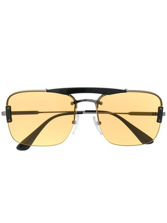 Prada Eyewear Square Aviator Sunglasses