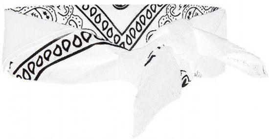 bol.com | Vintage bandana zakdoek, Wit