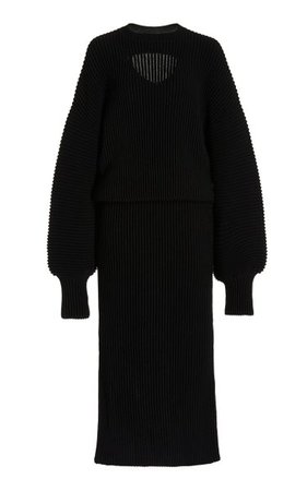 Cutout Wool Midi Dress By Victoria Victoria Beckham | Moda Operandi