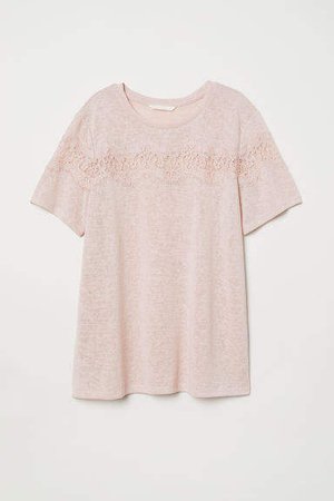 T-shirt with Lace - Pink