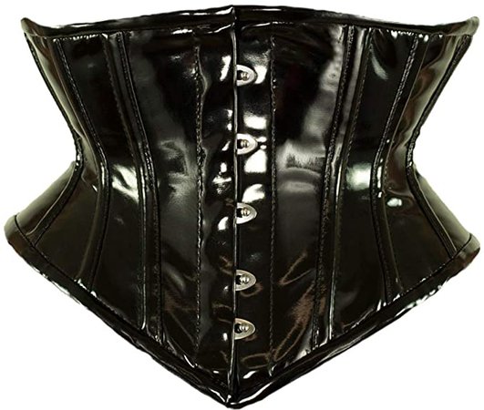*clipped by @luci-her* Orchard Corset CS-201 Black PVC Underbust Corset