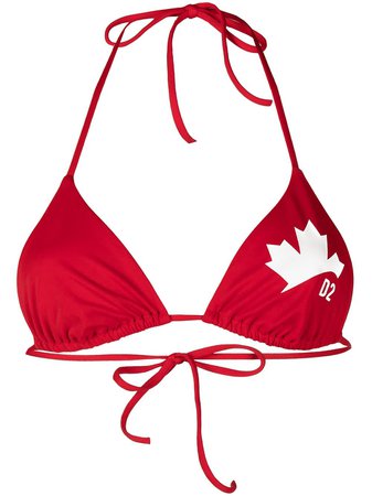 Dsquared2 Maple leaf-print Bikini Top - Farfetch